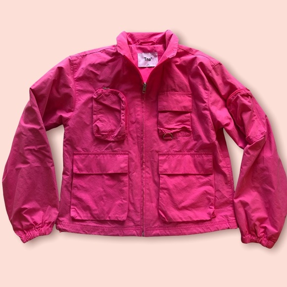 Aritzia Tna Overload Cargo Jacket in Pink XXS - Picture 1 of 14